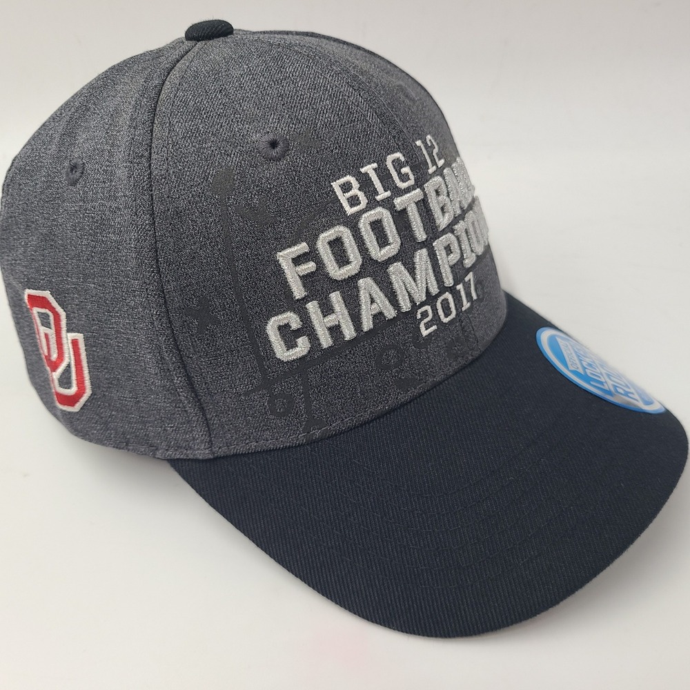Oklahoma Sooners Hat Snapback Top of the World Gray Black 2017 Big 12 Champions